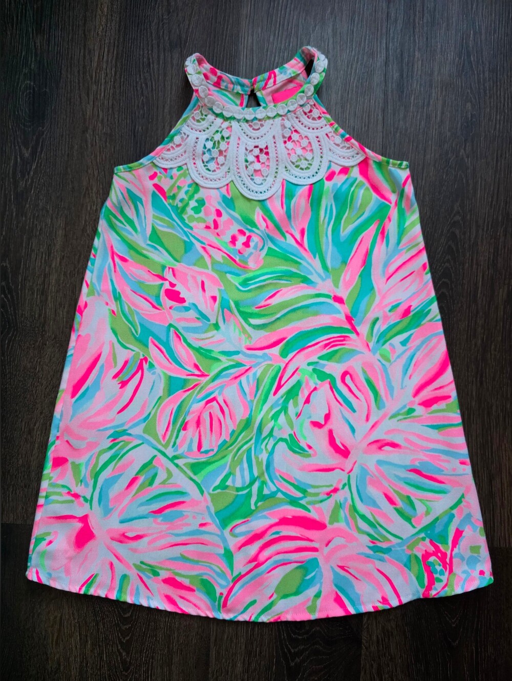 Lilly Pulitzer girls "Croc My World" pearl shift dress